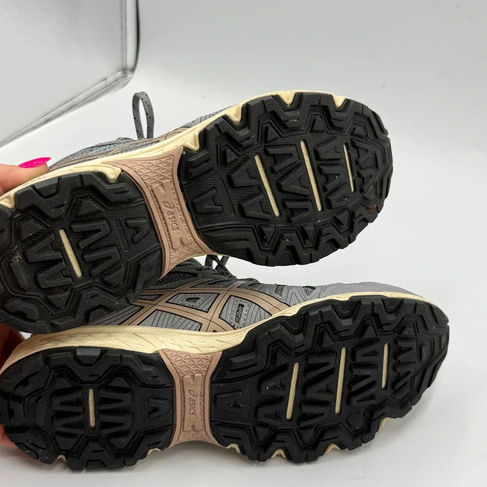 Asics Gel-Venture 7 Size‎ 7 Grey Rose Gold Trail Running Shoes Athleisure